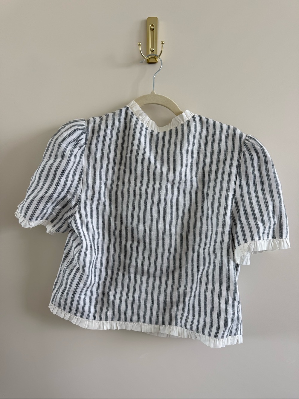 Reformation Bess Linen Top - blue stripe - Picture 4 of 4